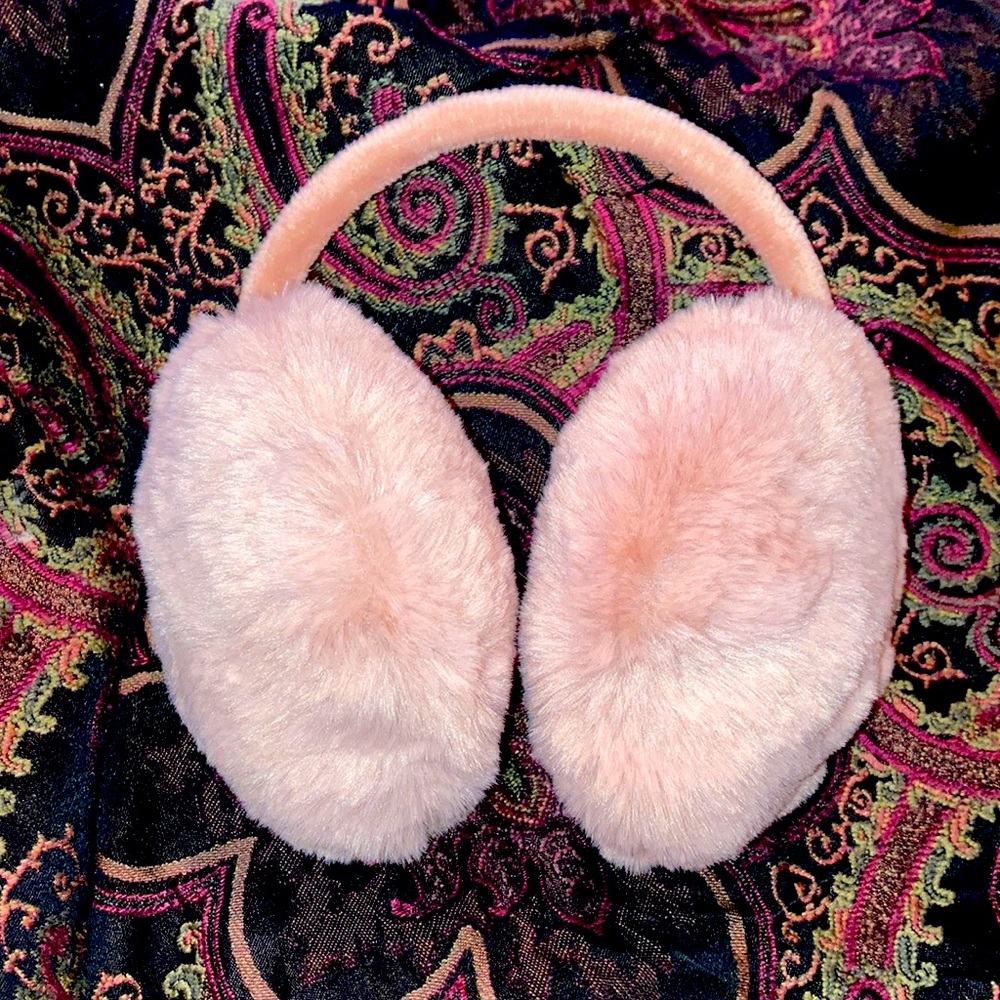 Pink Fuzzy Ear Muffs (Kids)